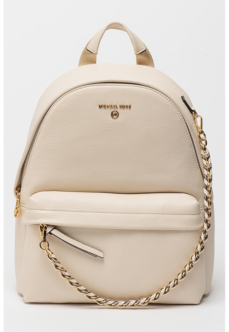 Michael Kors Кожена раница Slater с външен джоб с цип за Жени Michael Kors Кожена раница Slater с външен джоб с цип за Жени