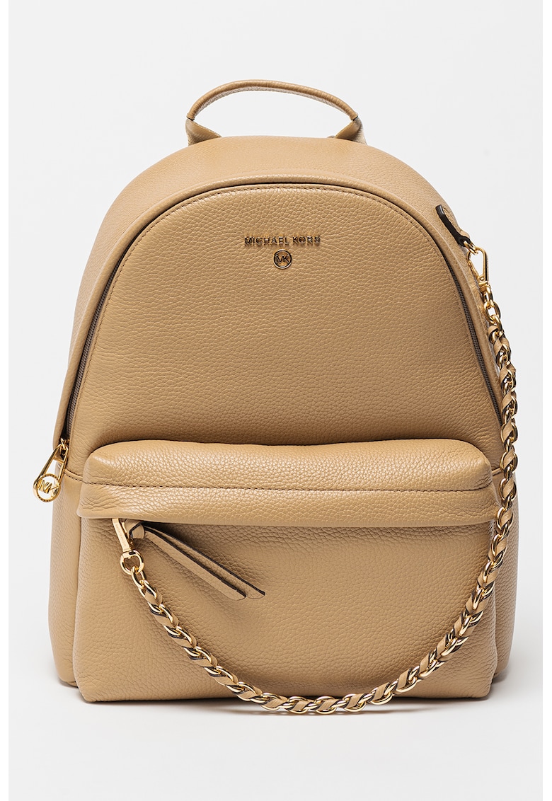 Michael Kors Кожена раница Slater с външен джоб с цип за Жени Michael Kors Кожена раница Slater с външен джоб с цип за Жени