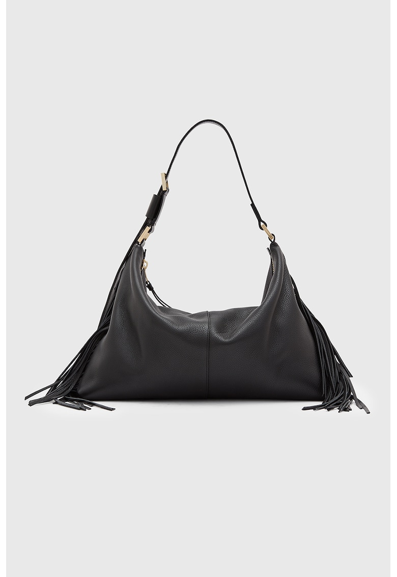 AllSaints Кожена шопинг чанта Edbury с ресни за Жени AllSaints Кожена шопинг чанта Edbury с ресни за Жени
