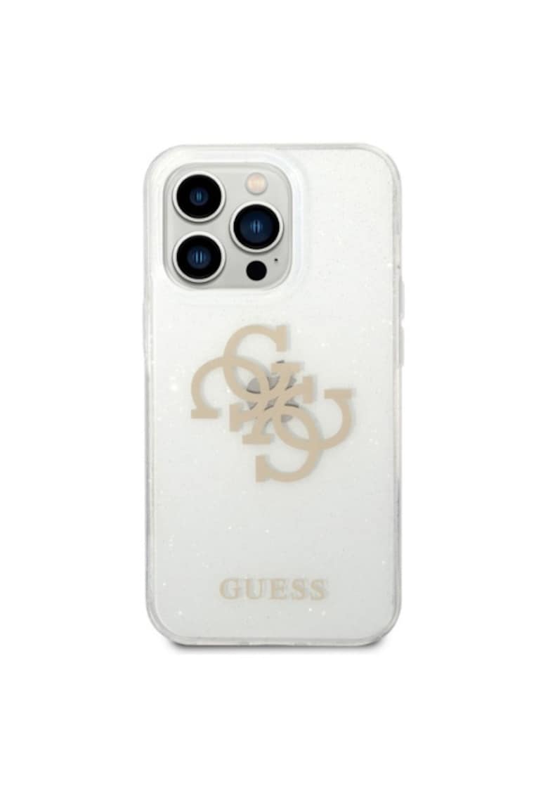 Husa de protectie TPU Big 4G Full Glitter pentru iPhone 14 Pro Max - Transparent