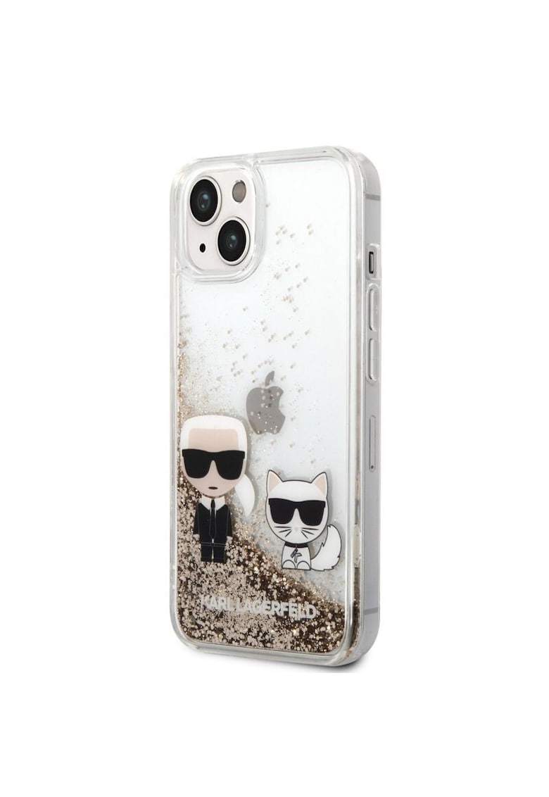 Husa protectie Liquid Glitter Karl and Coupette pentru iPhone 14 Plus - Gold