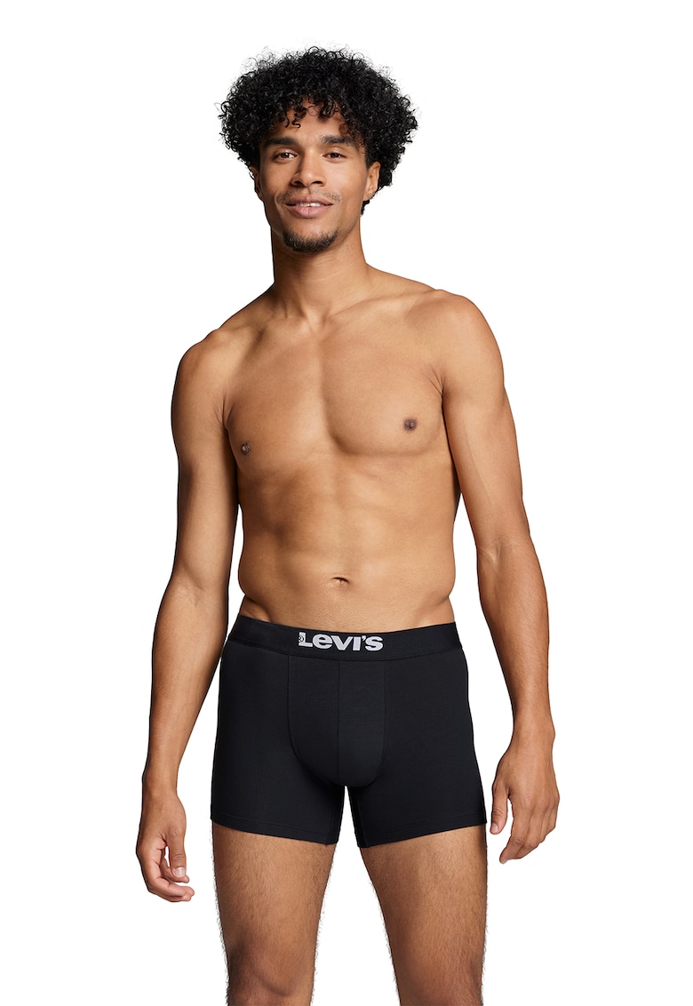 Set de boxeri din amestec de bumbac organic - 2 perechi - Negru