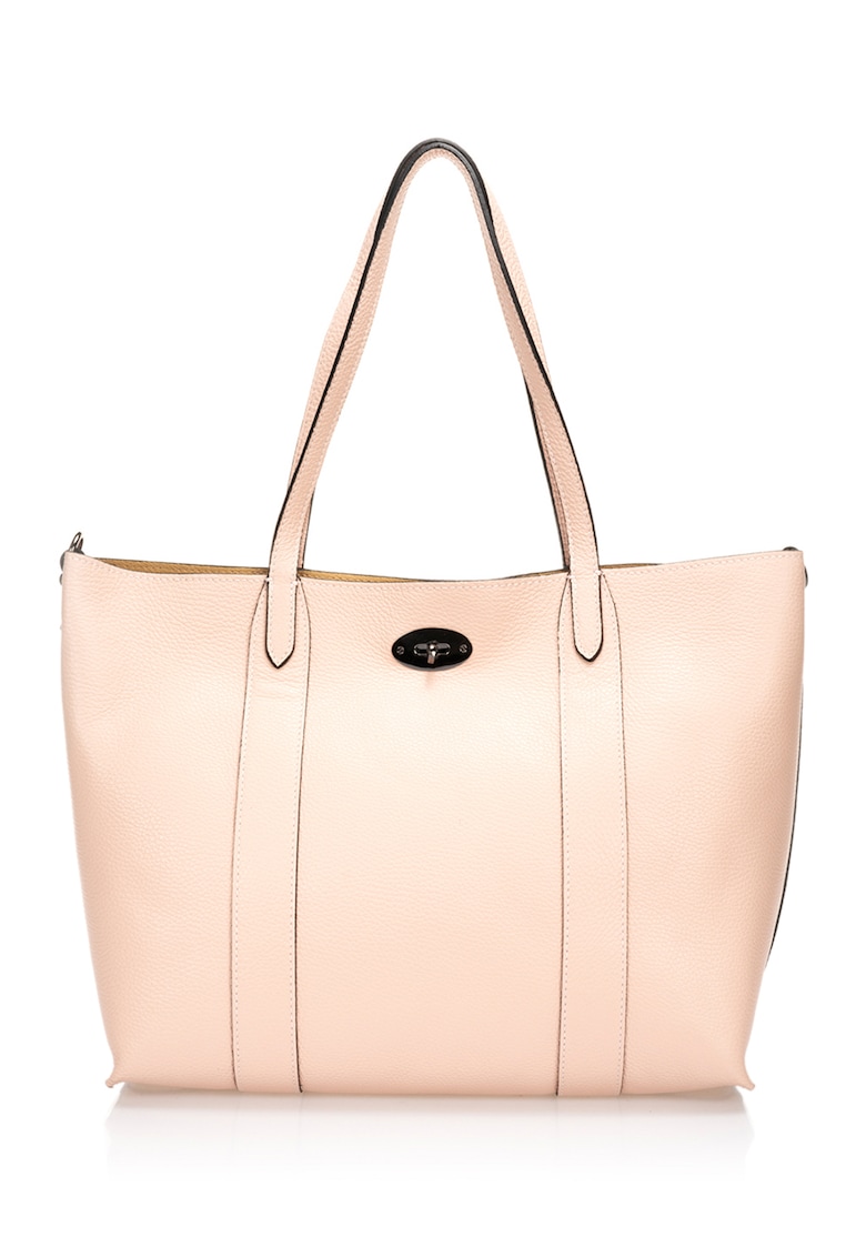Geanta shopper din piele - Roz pal