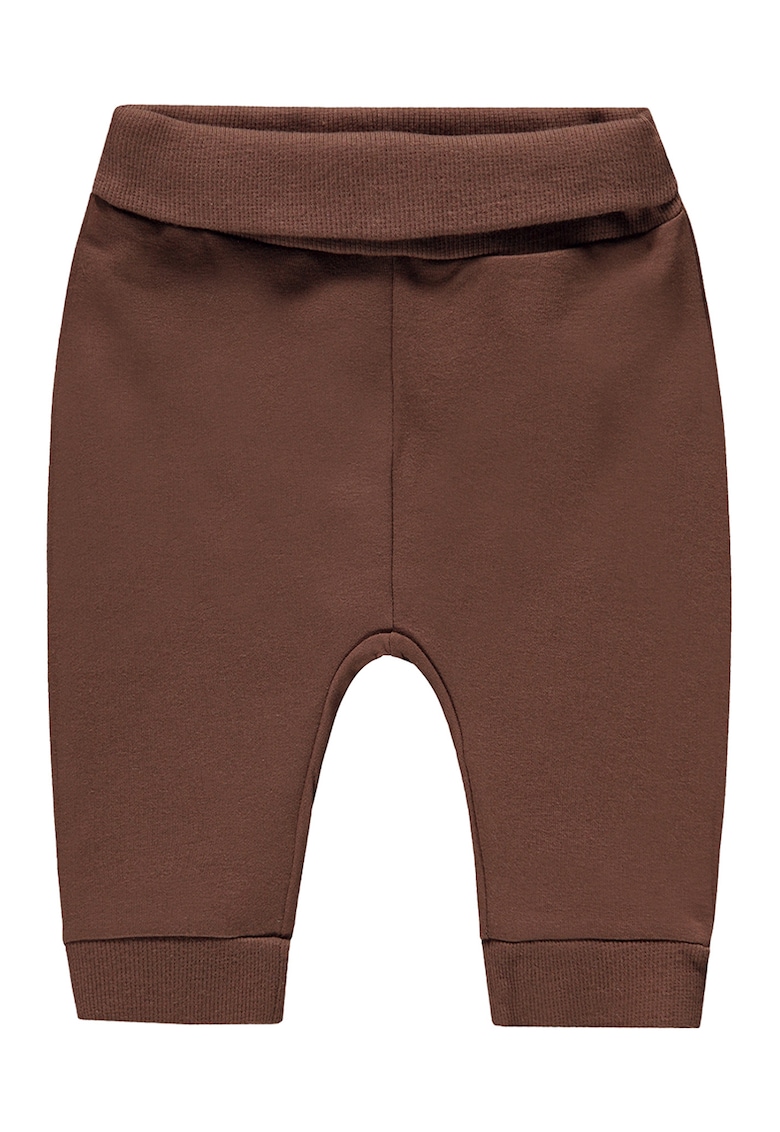 Pantaloni din amestec de bumbac organic cu talie elastica