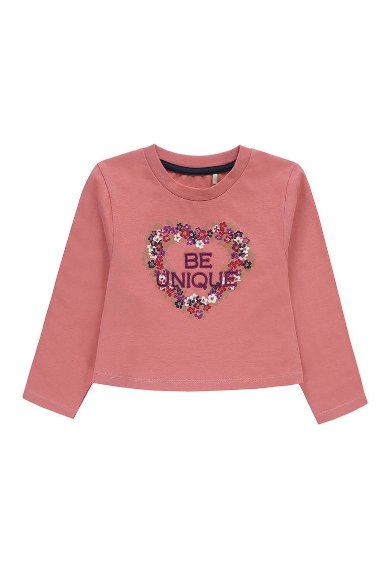 Bluza din amestec de bumbac cu imprimeu floral