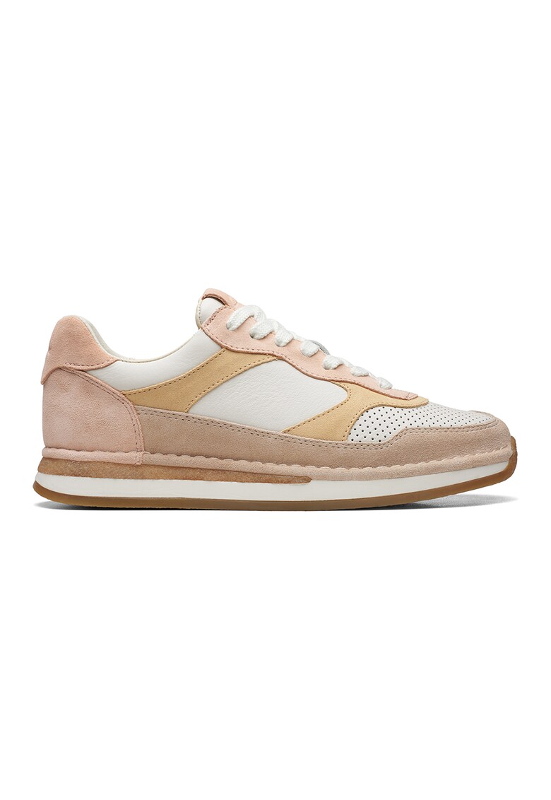 Clarks Кожени спортни обувки Craftrun с велур за Жени Clarks Кожени спортни обувки Craftrun с велур за Жени