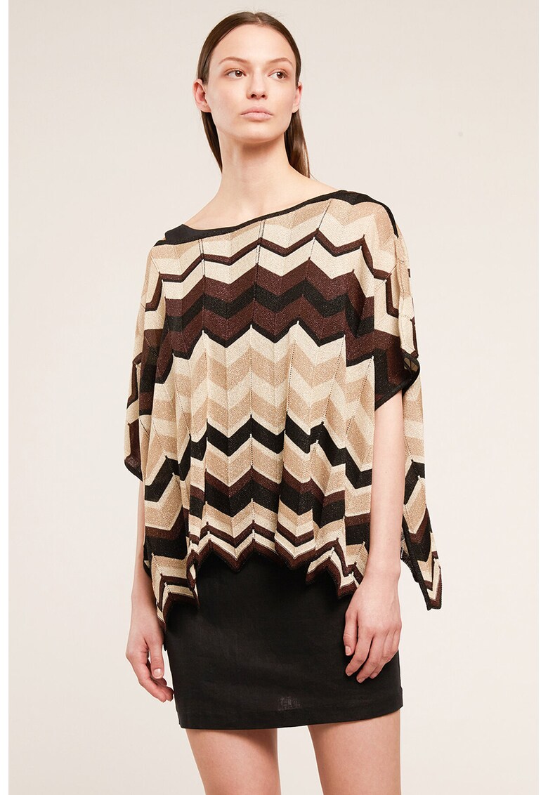 Bluza asimetrica cu imprimeu