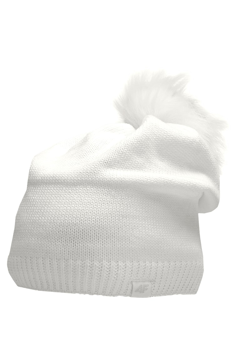 Caciula dama cu pompon - H4Z22 CAD009 10S - Acril - 50-58 cm - Alb