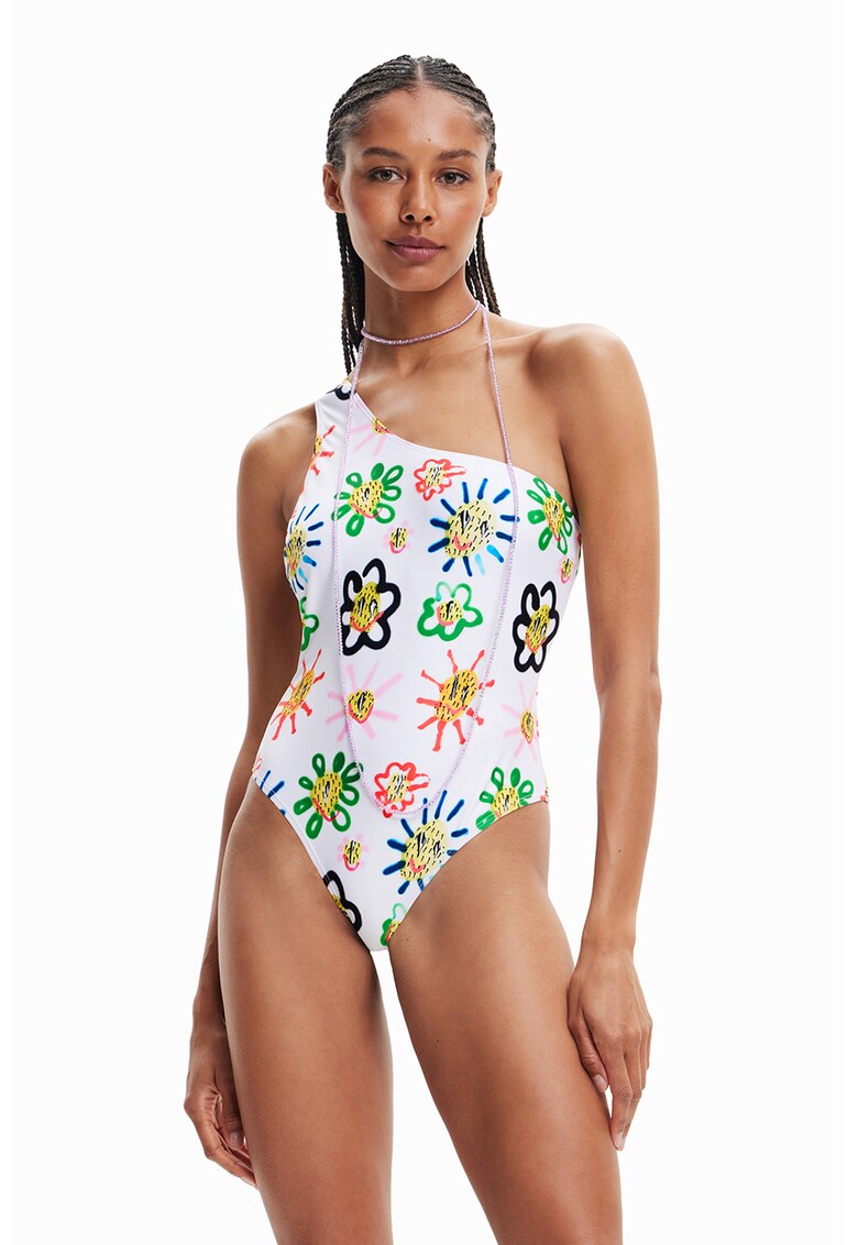 Costum de baie intreg cu decolteu pe un umar