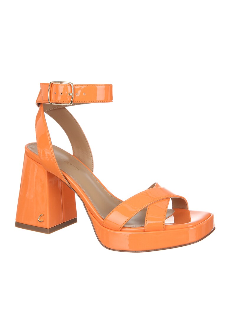 CIRCUS BY SAM EDELMAN Лачени сандали Kaitlyn с масивен ток за Жени CIRCUS BY SAM EDELMAN Лачени сандали Kaitlyn с масивен ток за Жени