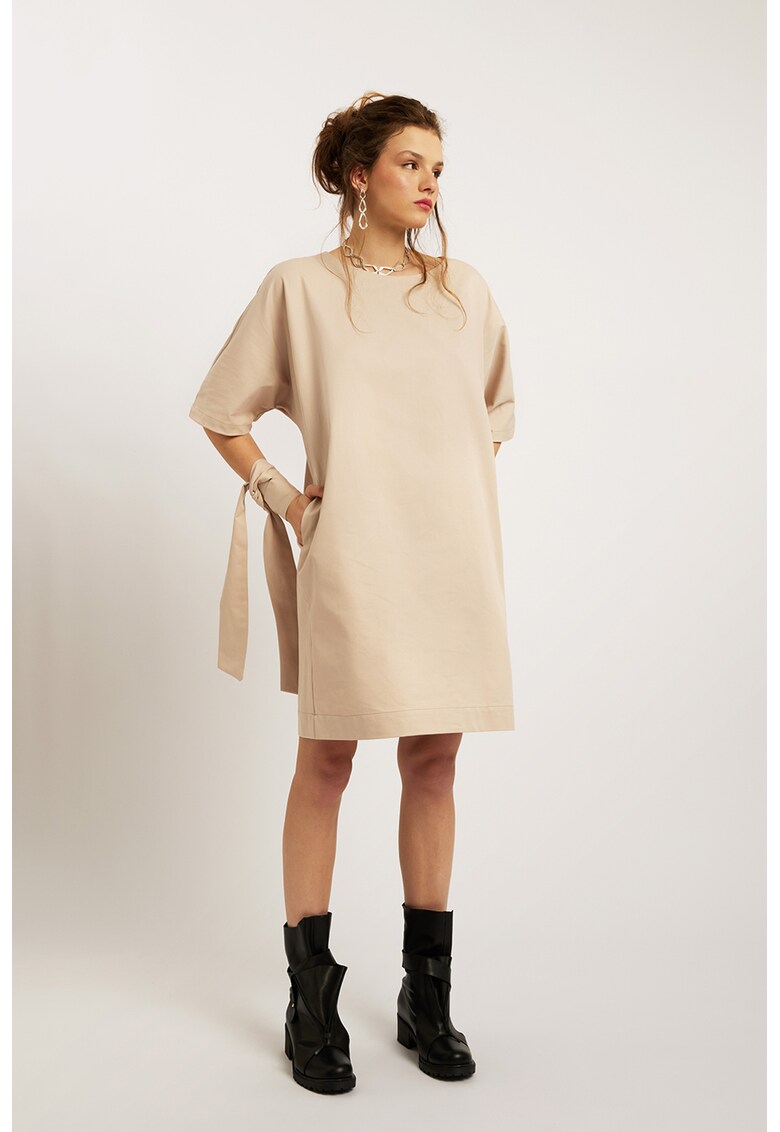 Rochie din bumbac cu cordon in talie Pure Comfort