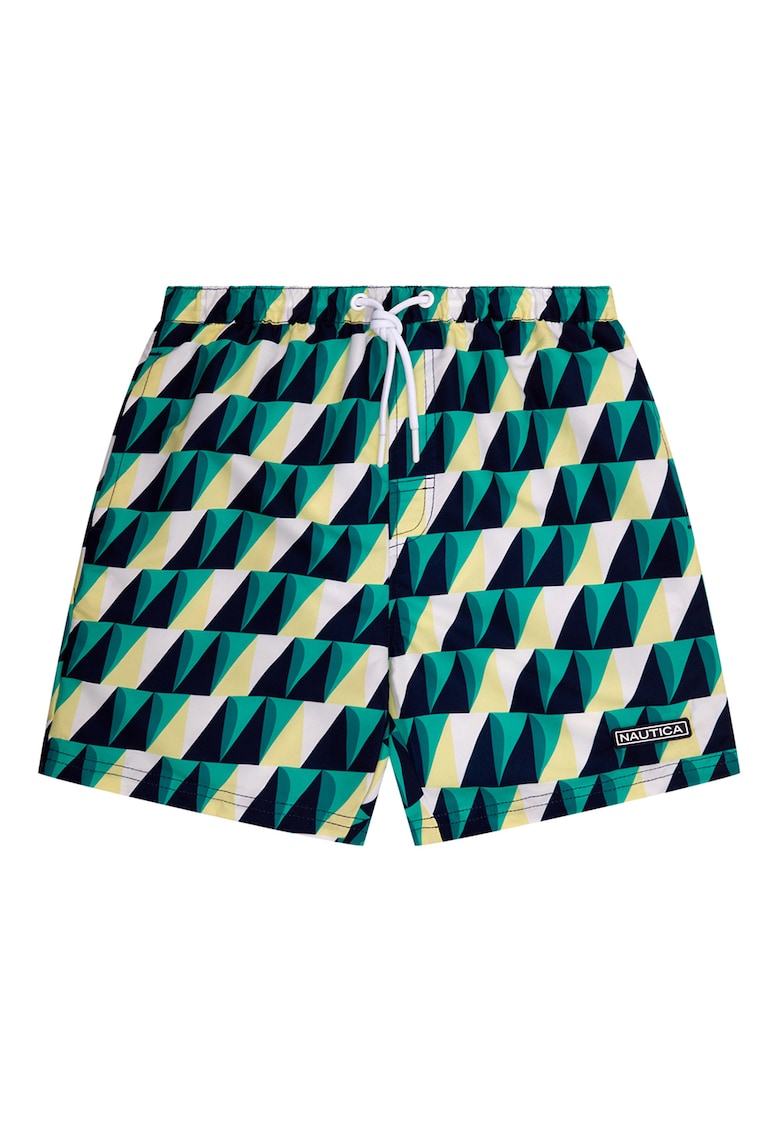 Pantaloni scurti de baie cu imprimeu geometric Dorian