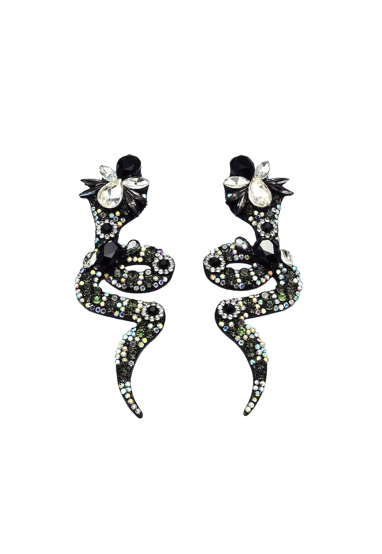 Cercei negri - forma de sarpe - cu pietre - Starkad C3 -