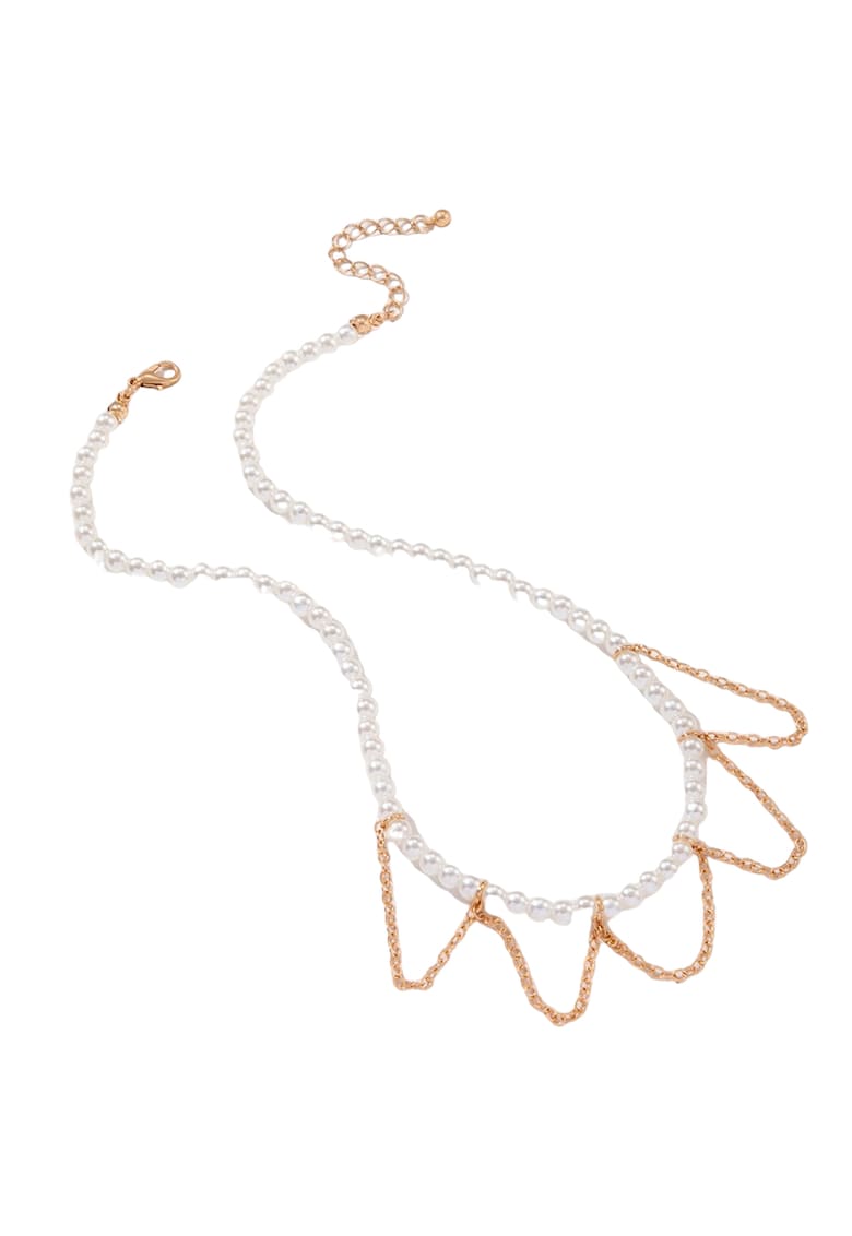 Colier auriu - cu perle si lanturi - Terchel C28 -