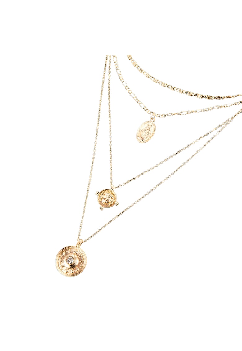 Colier auriu - in 4 straturi - cu banuti - Telma C28 -