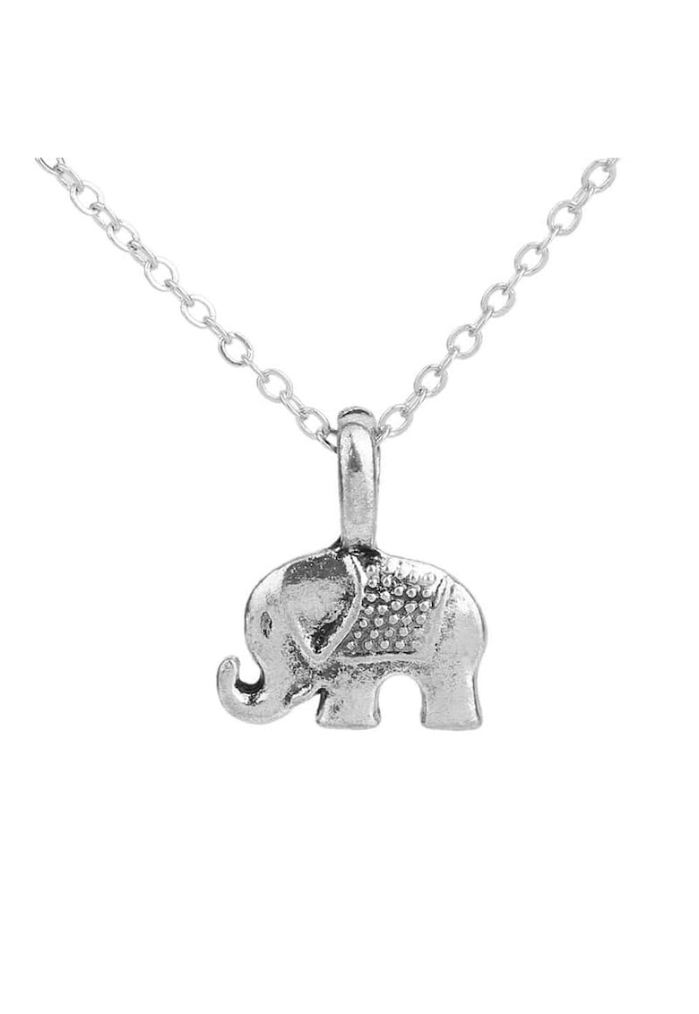 Colier argintiu - cu pandantiv in forma de elefant - Tasha C21 -