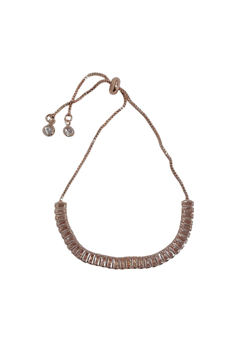 Bratara rose gold - suflata cu aur 14k - cu pietre din zirconiu - Saki C3 -