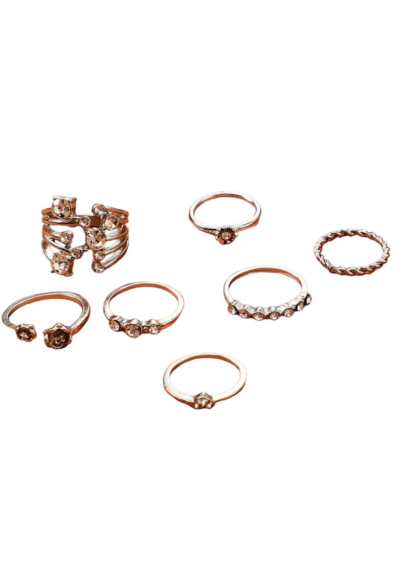 Set 7 inele argintii - cu pietre - Tibor C23 -