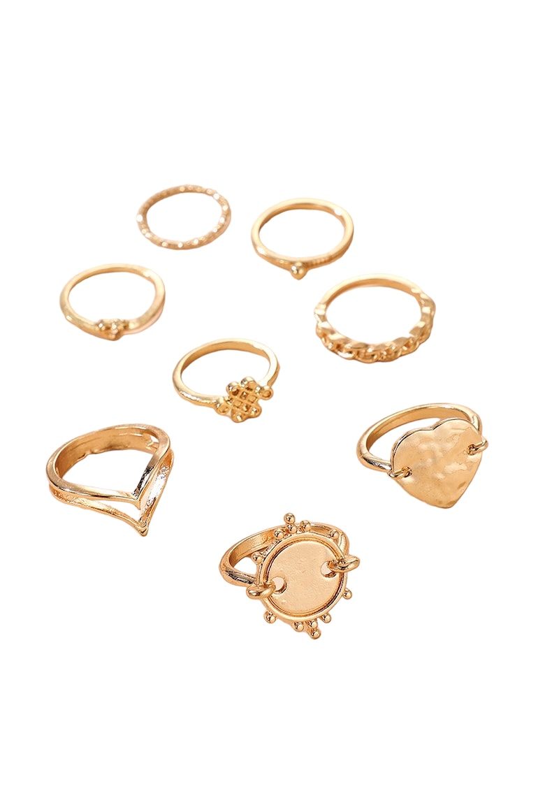 Set 8 inele aurii - diverse forme - Thommy C6 -