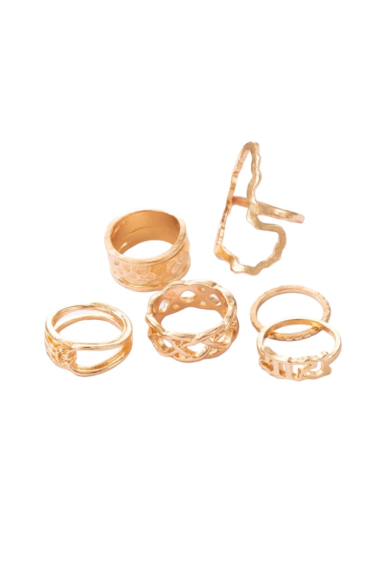 Set 6 inele aurii - diverse forme - Thonnis C6 -