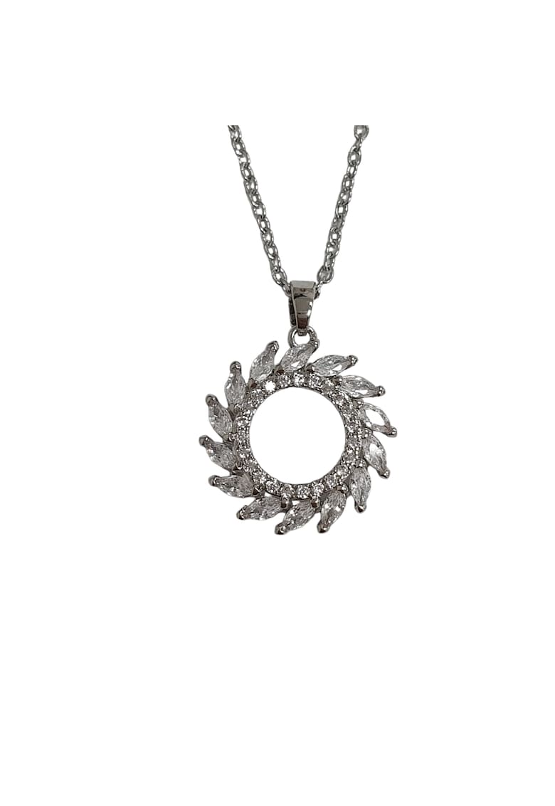 Colier argintiu - cu pietre din zirconiu - Sigmar C10 -