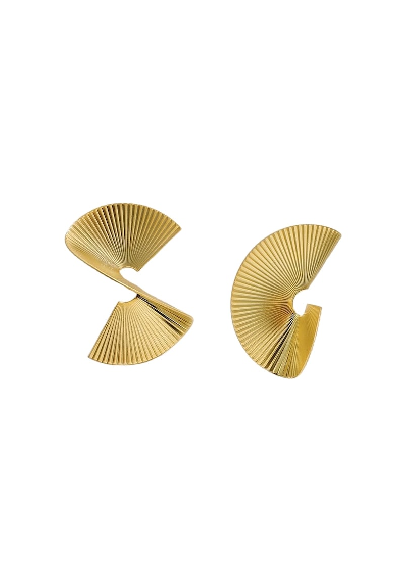 Cercei aurii - cu clips - forma de spirala - Samuel C3 -