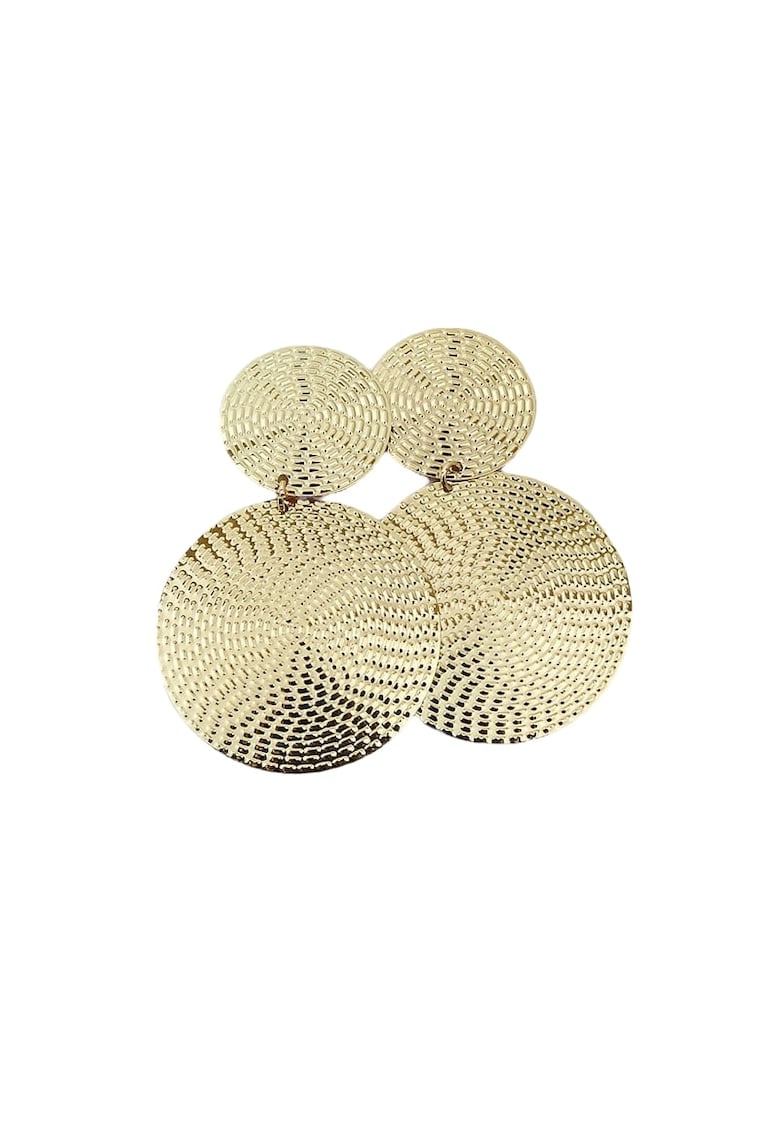 Cercei aurii - rotunzi - cu clips - Samira C3 -