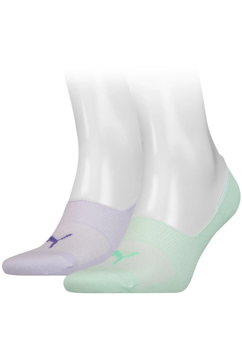 Set 2 perechi sosete - Bumbac/Poliamida - Verde/Violet -