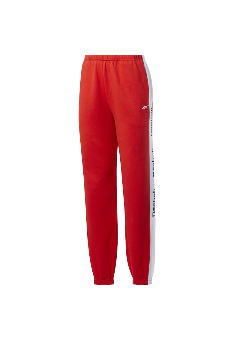 Pantaloni sport pentru femei - TE Linear Logo FL - Bumbac/Poliester - Rosu
