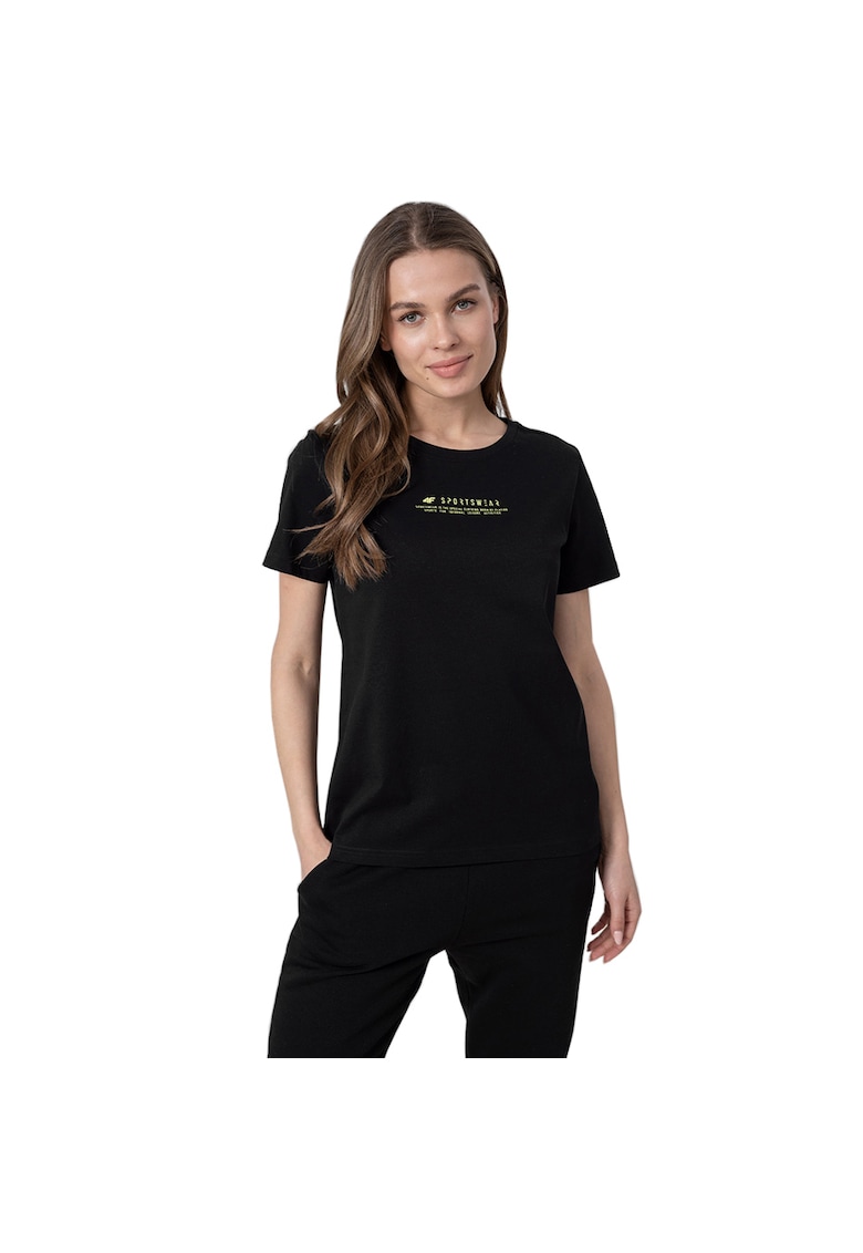 Tricou dama - Bumbac - Negru -