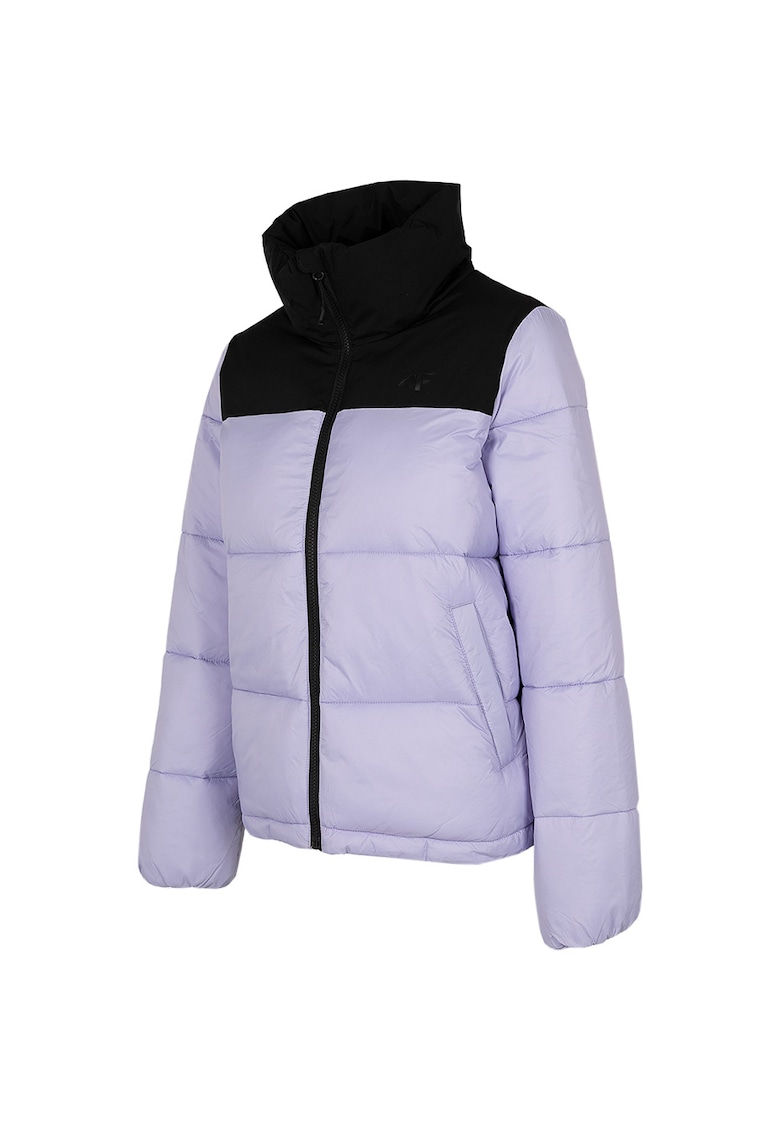 Jacheta matlasata pentru femei - H4Z22 KUDP014 51S - Poliester - Mov/Negru