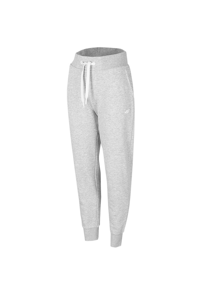 Pantaloni de dama - Gri deschis - Melange - Gri deschis