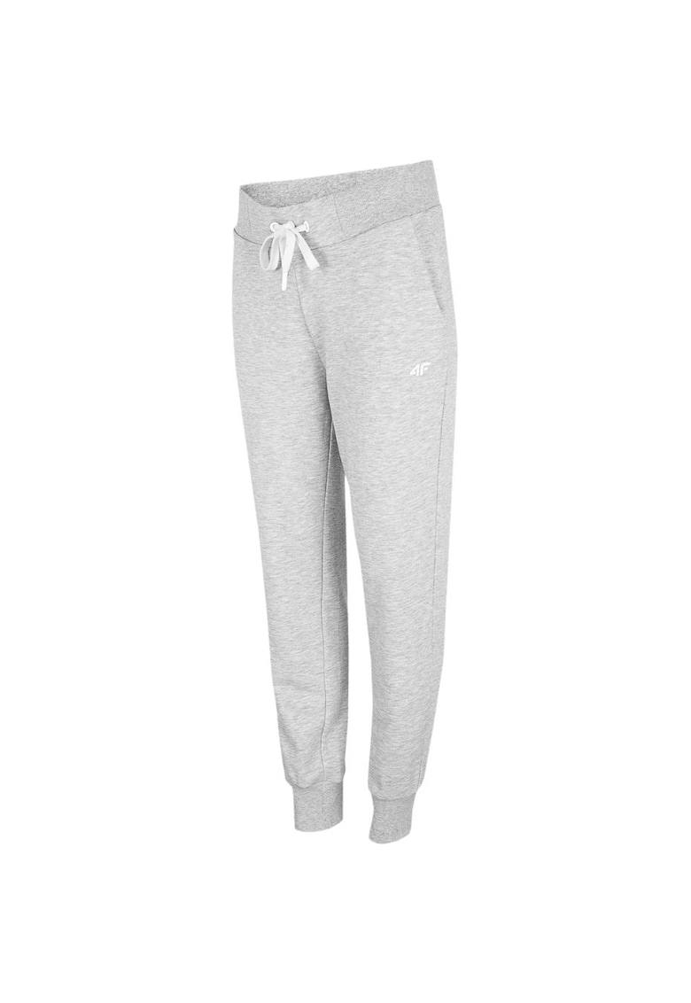 Pantaloni sport dama H4Z22-SPDD350 - Bumbac/Poliester - Gri