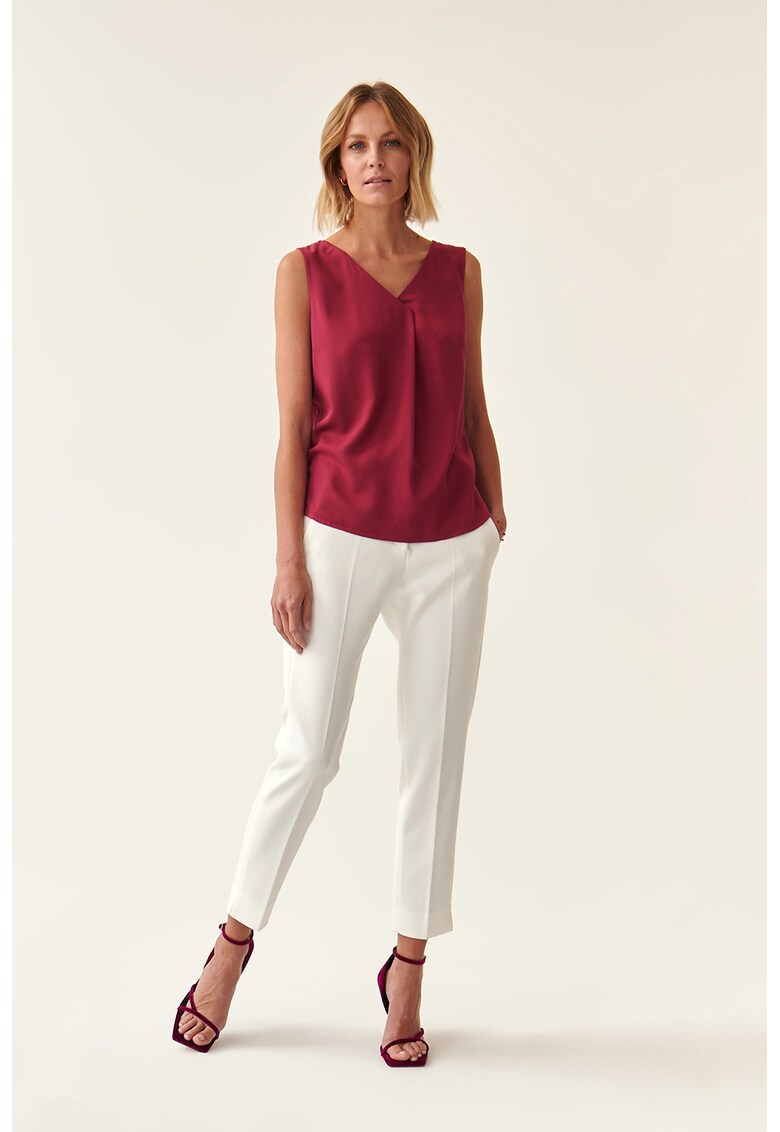 Bluza fara maneci cu decolteu in V