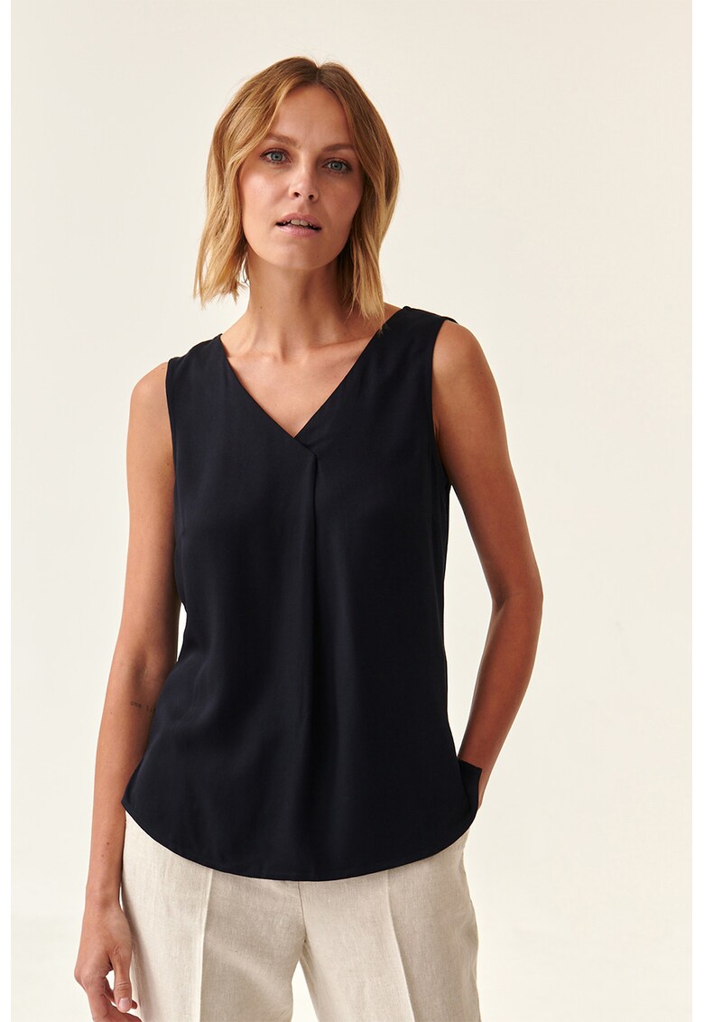 Bluza fara maneci cu decolteu in V