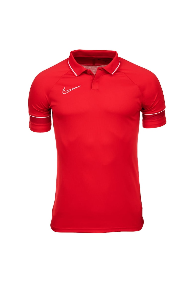 Tricou polo DF Academy - Poliester - Rosu/Alb
