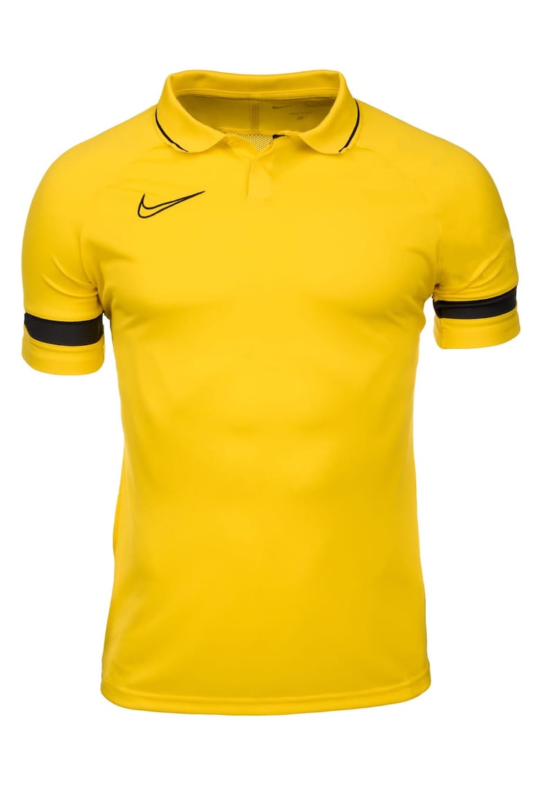 Tricou polo DF Academy21 - Poliester - Galben/Negru