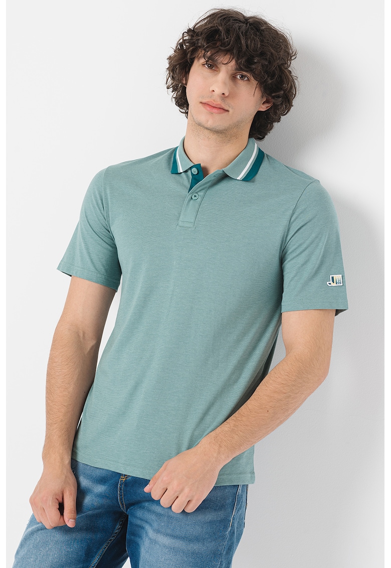 Tricou polo regular fit din amestec de bumbac