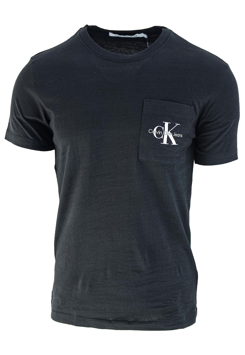 Tricou Calvin Klein Slim Monogram Pocket T-shirt - Negru