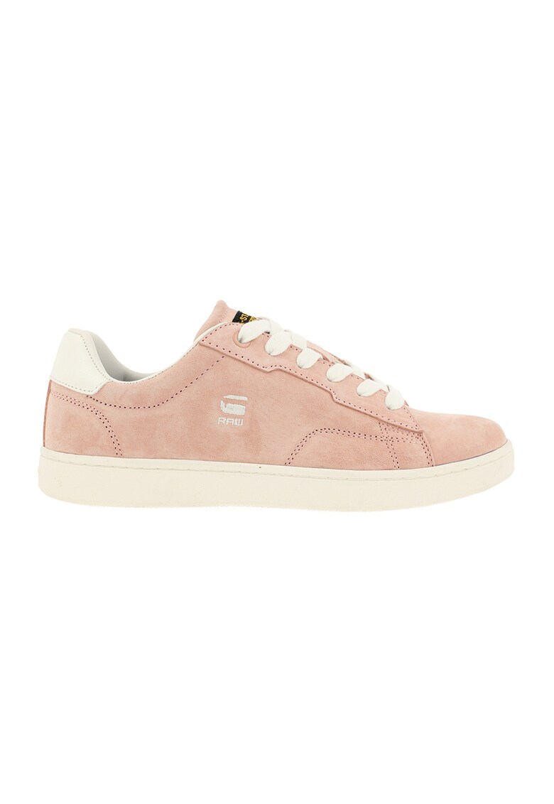 Pantofi sport de piele intoarsa cu detalii logo