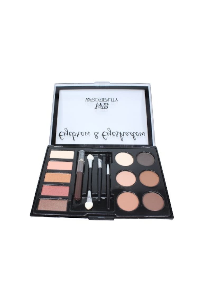 Kit fard sprancene si fard de ochi -  pensule incluse Kit fard sprancene si fard de ochi -  pensule incluse