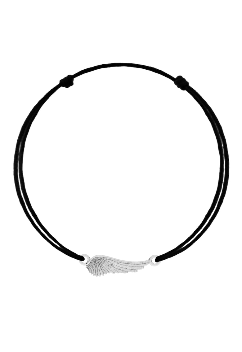 Bratara cu pandantiv Aripa din Argint 925 - snur negru reglabil Bratara cu pandantiv Aripa din Argint 925 - snur negru reglabil