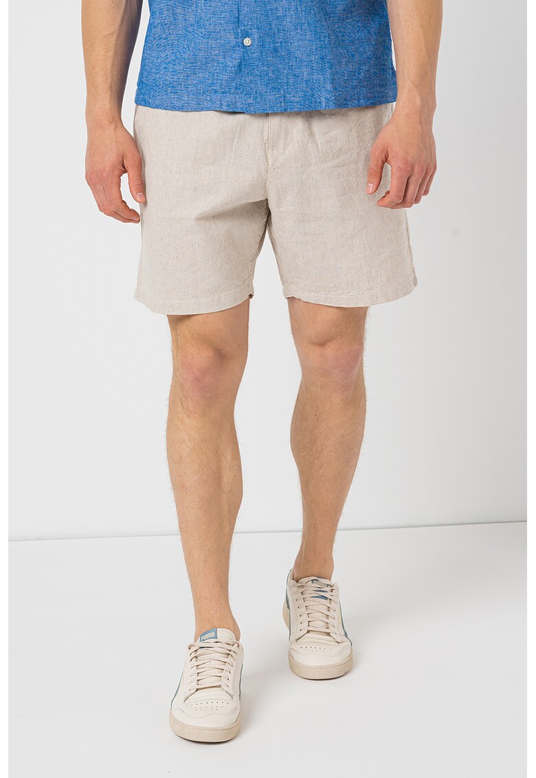 Pantaloni scurti chino din amestec de in