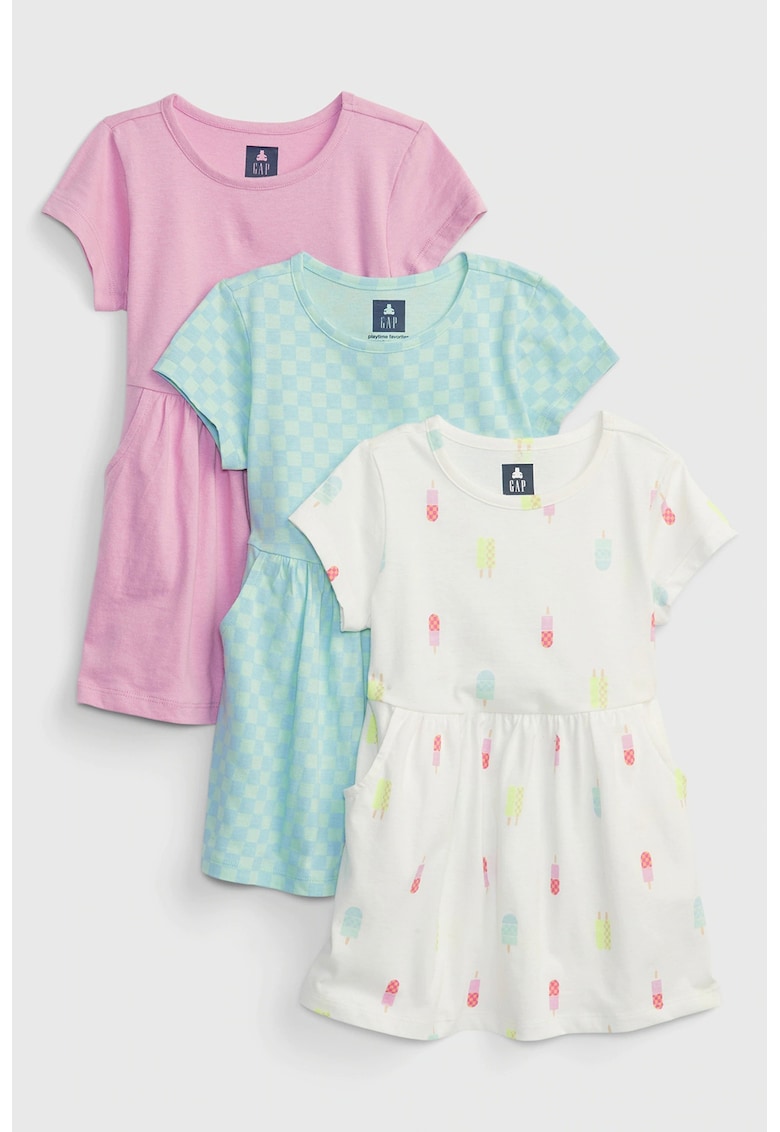 Set de rochii de bumbac organic - 3 piese