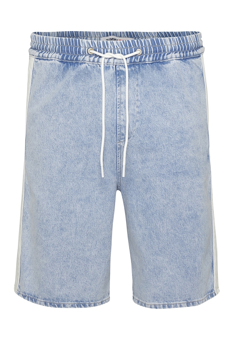 Pantaloni scurti din denim cu benzi laterale contrastante Daisy