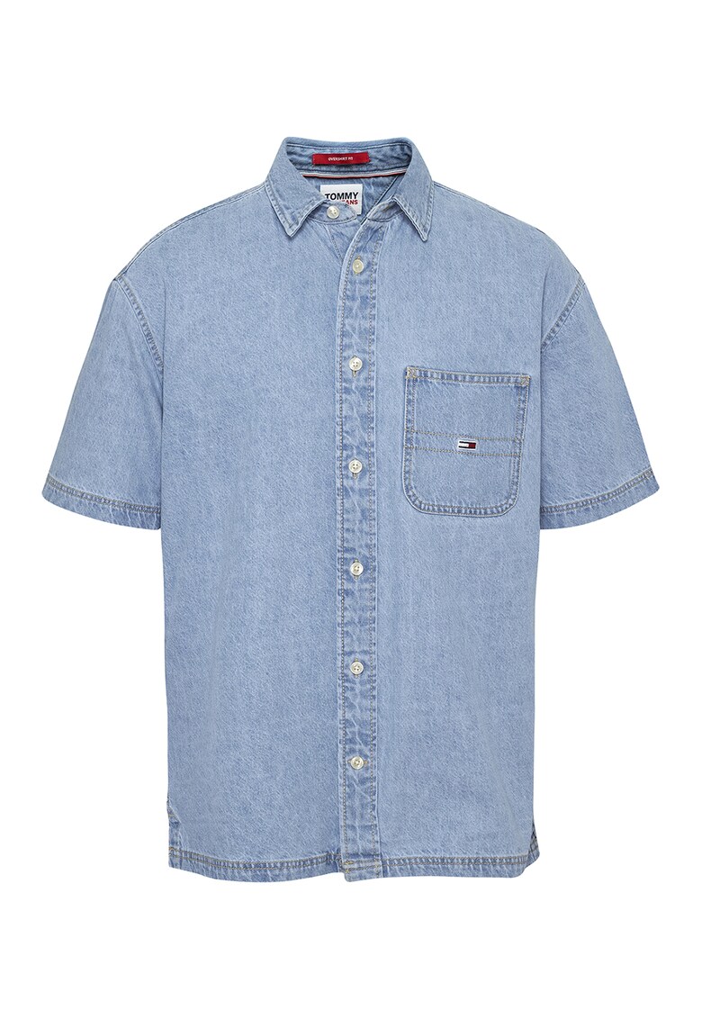 Camasa din denim cu maneci scurte