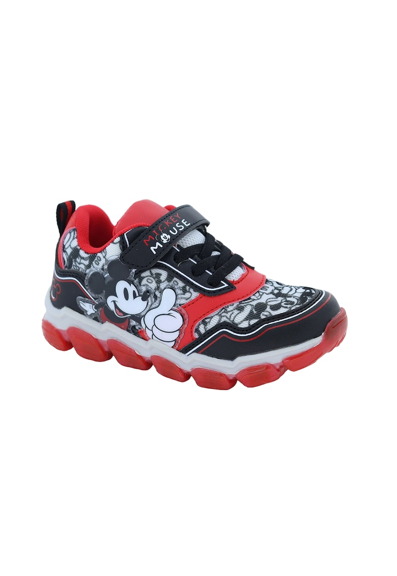 Pantofi sport cu velcro si Mickey Mouse