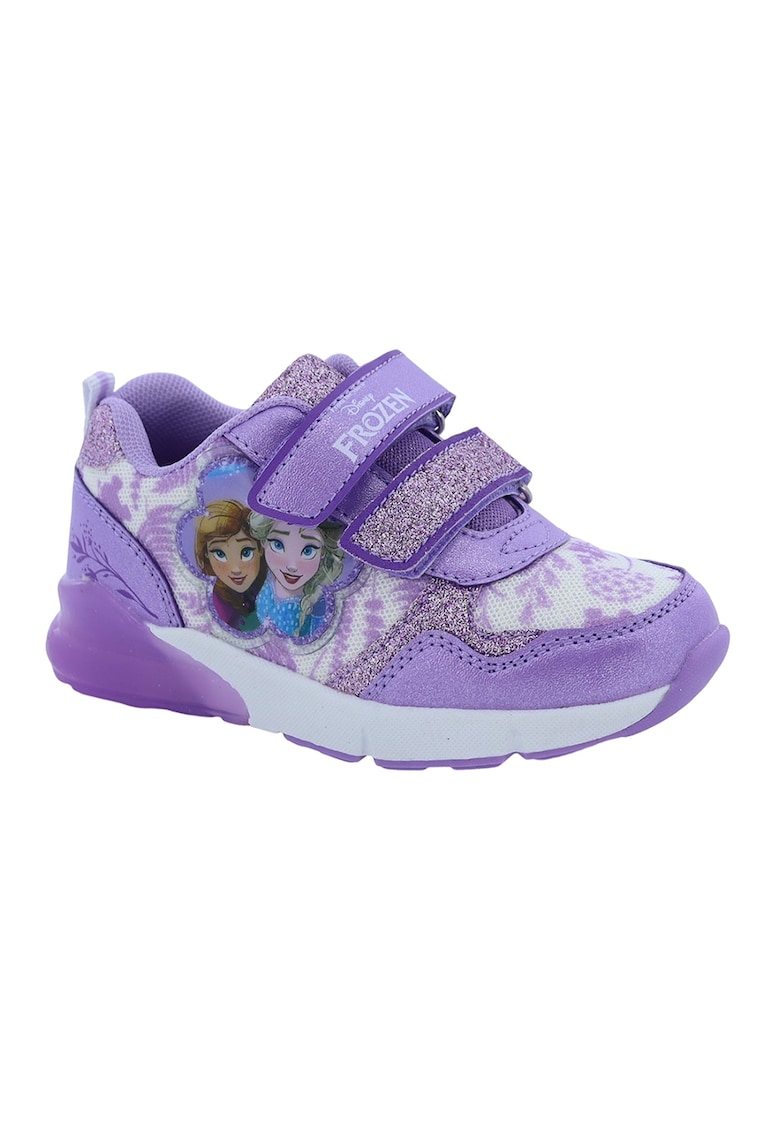 Pantofi sport cu velcro si tema frozen