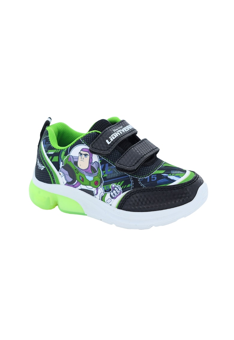 Pantofi sport de piele ecologica si material textil - cu velcro