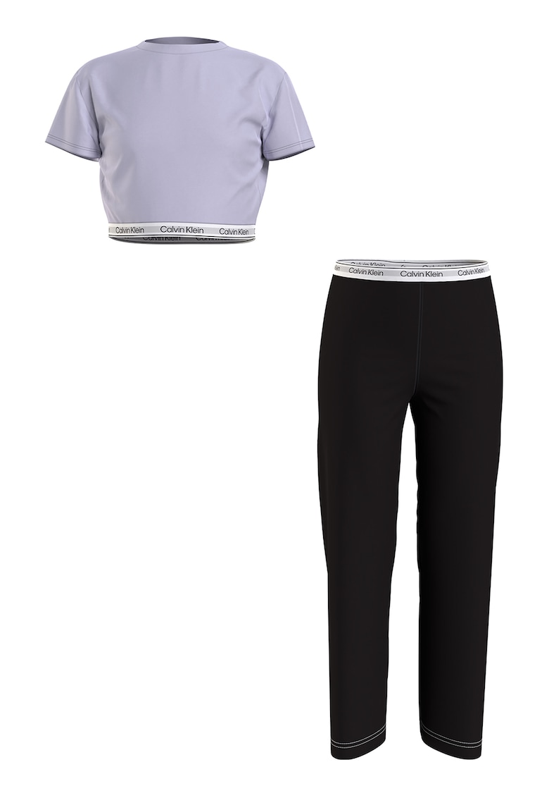 Pijama din amestec de bumbac organic